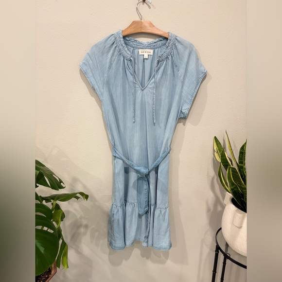 Cloth & Stone | Light Blue Denim Midi Dress | Size Medium - Picture 3 of 6